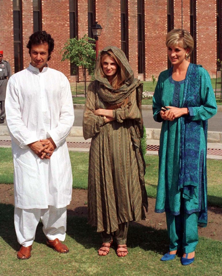 Khan counted Princess Diana (right) among his friends