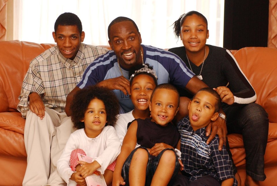 Harley, front row, second from right, is Nigel Benn's son