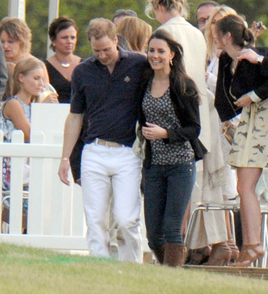 The couple pictured with their arms around one another at Coworth Park Polo Club in Berkshire in 2009