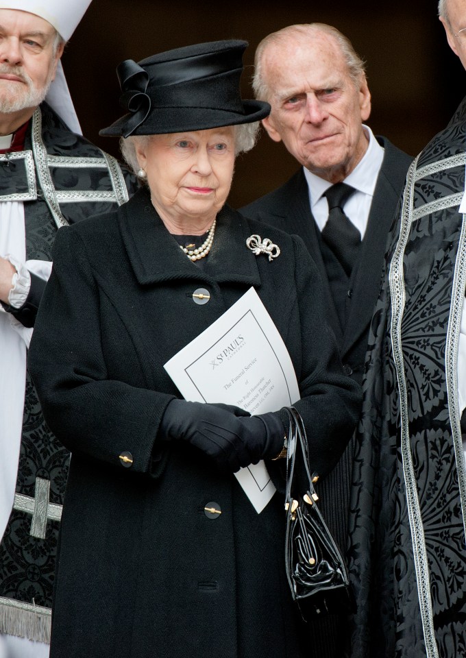 This was taken at the funeral of Lady Thatcher in 2013. The royal couple appeared concerned as the coffin was carried away for cremation. The Queen would never admit to having a favourite PM during her long reign but I suspect Mrs Thatcher was Philip’s type of person – gets things done, doesn’t stand on sentiment