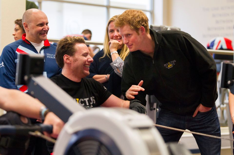 Prince Harry visited the Help For Heroes gym at Tedworth House in 2014