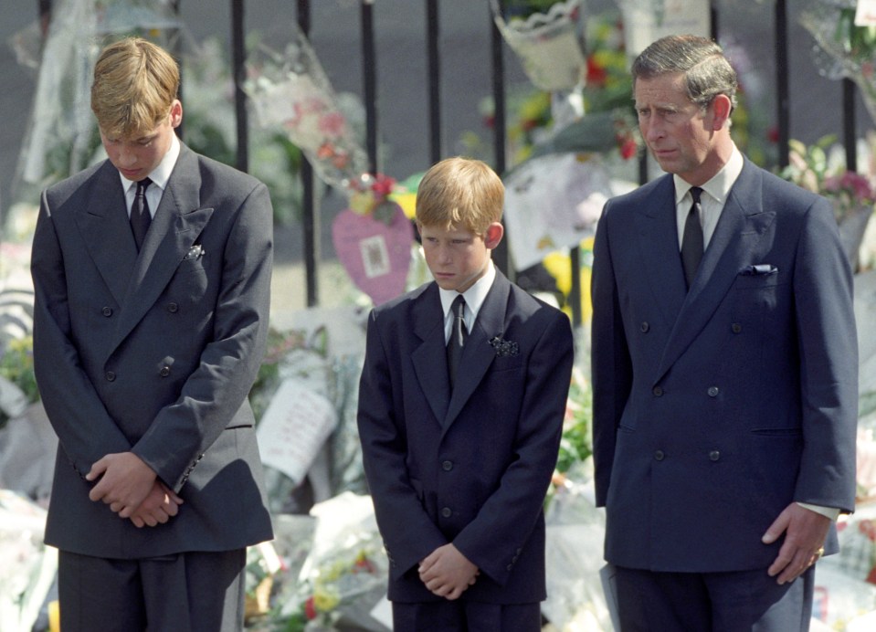 The royal family wore suits for Diana's funeral