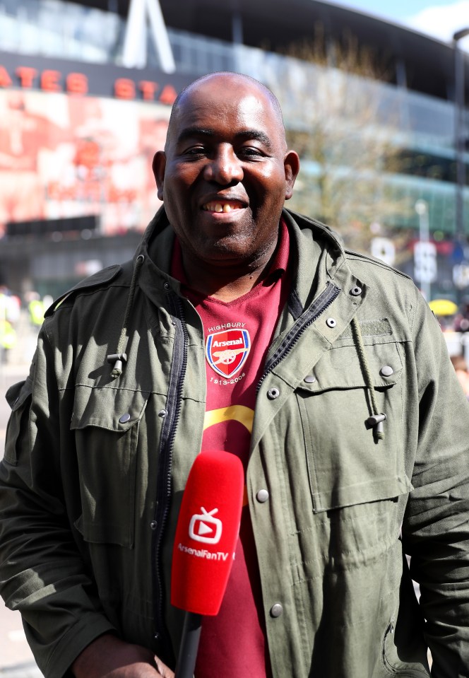 Robbie Lyle is a regular at Emirates Stadium when fans are allowed