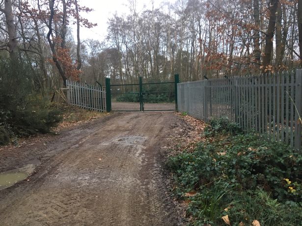 This is the fence erected around Longcross, allegedly without neighbours' permission