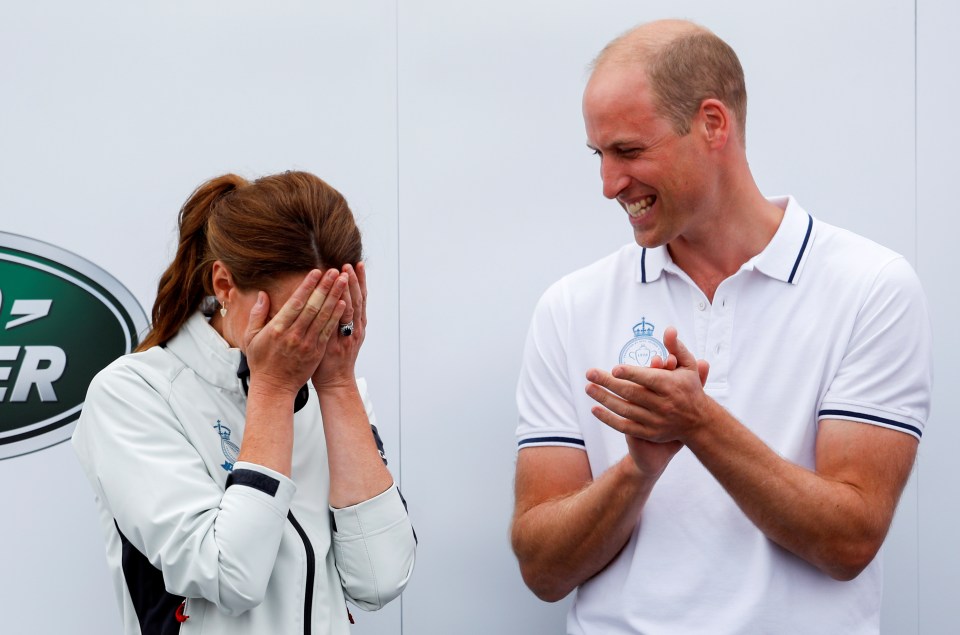 Cover girl . . .  Kate laughs at an Isle of Wight regatta in August 2019