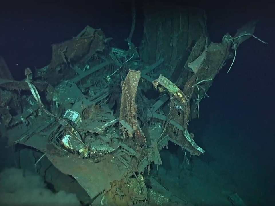 The wreck was found more than 20,000 feet below the surface of the Philippine Sea