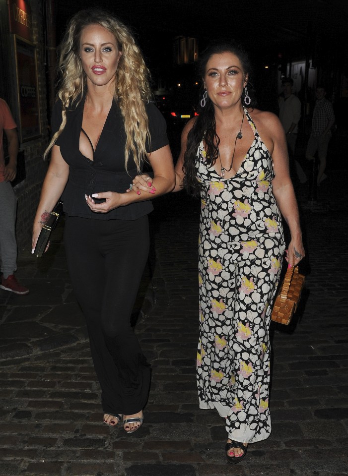 Danielle on a rare night out with half-sister Jessie in 2017