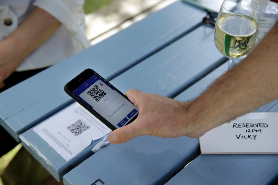 ALL drinkers must scan their NHS app when they go to the pub from next week