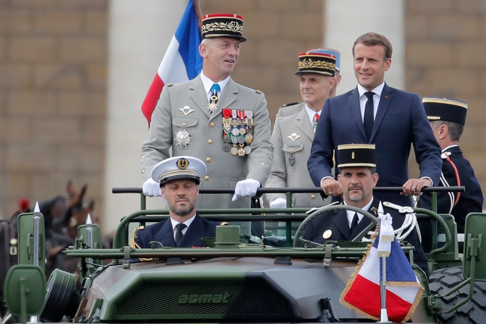 Emmanuel Macron with Chief of Staff General Francois Lecointre, who was not involved in the letter