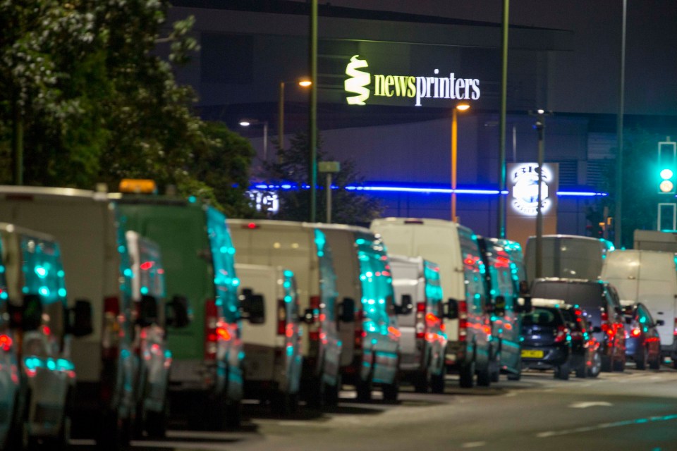 Dozens of eco-warriors blocked roads near printworks