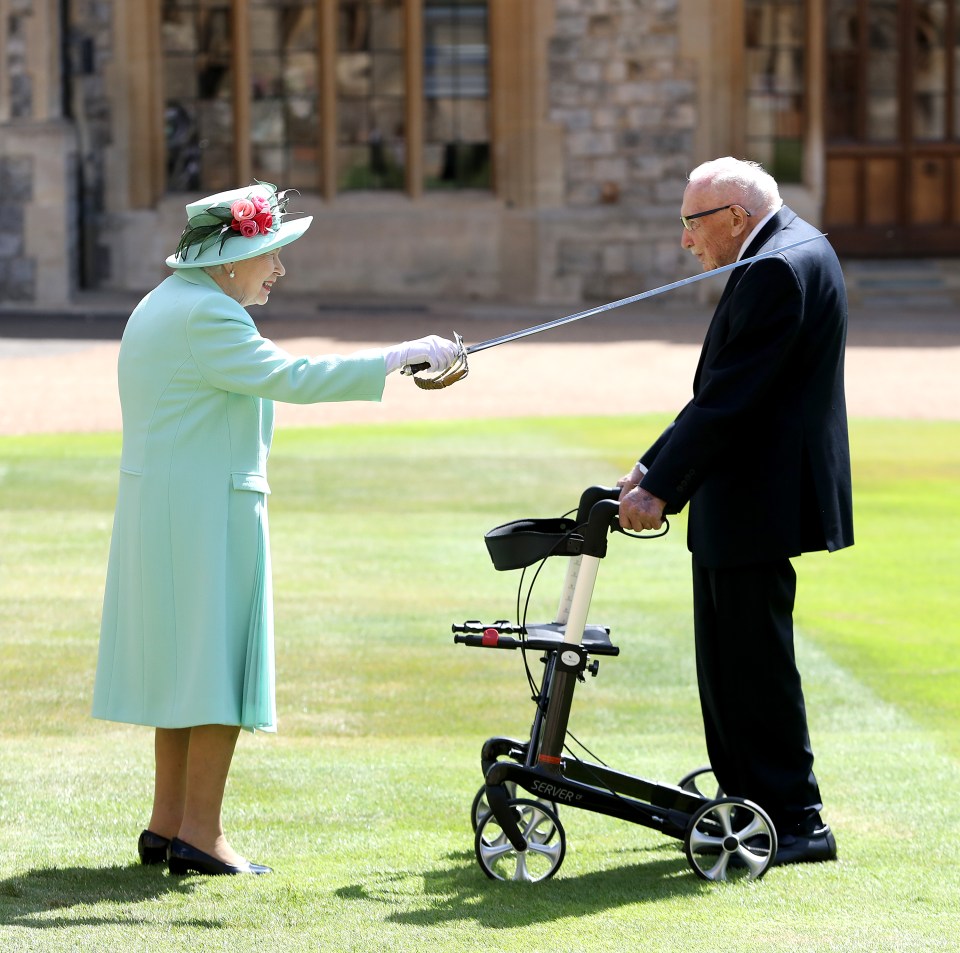 In July, The Queen knighted Captain Tom Moore in her first engagement since lockdown