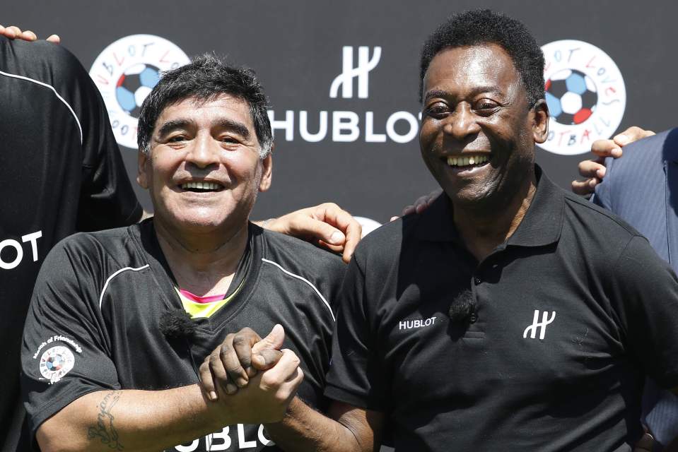 Pele did have a friendship with Diego Maradona and the pair often joked about who was better