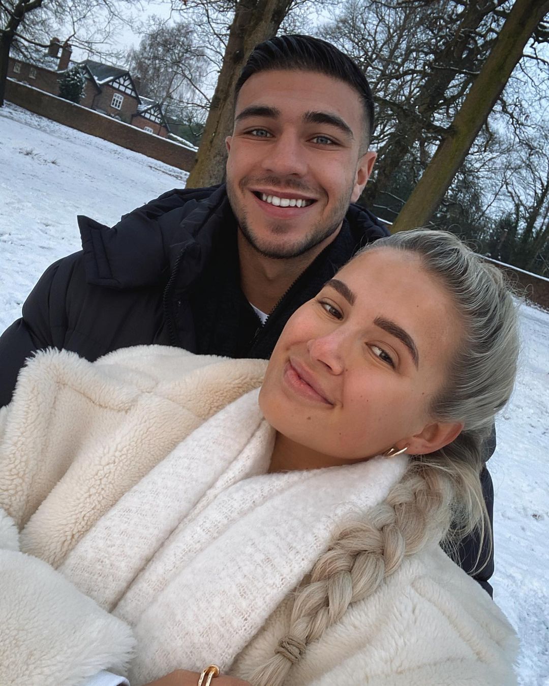 The couple have been together for two years after meeting on Love Island