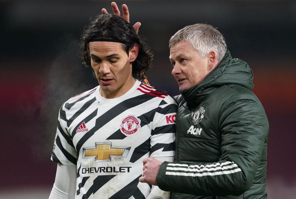 United boss Ole Gunnar Solskjaer wants to keep Cavani for another year