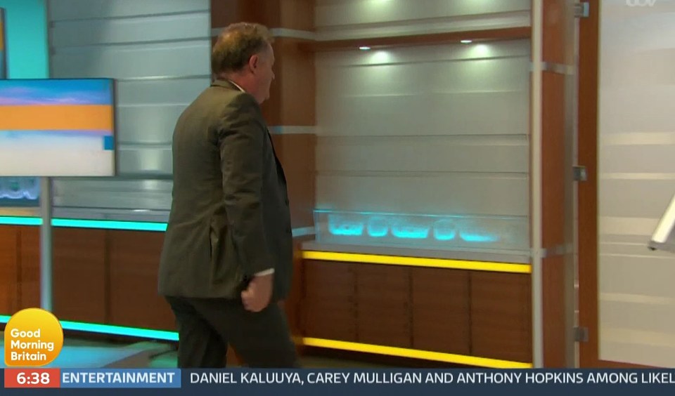 Piers ended up walking off the set