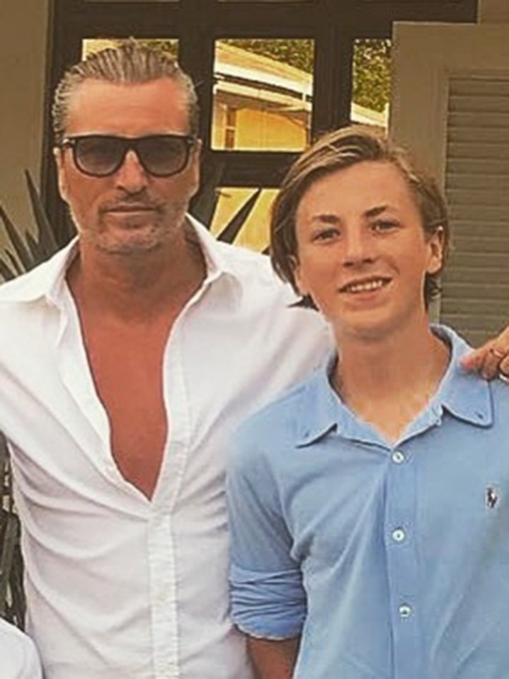 Robbie Savage with his son Charlie