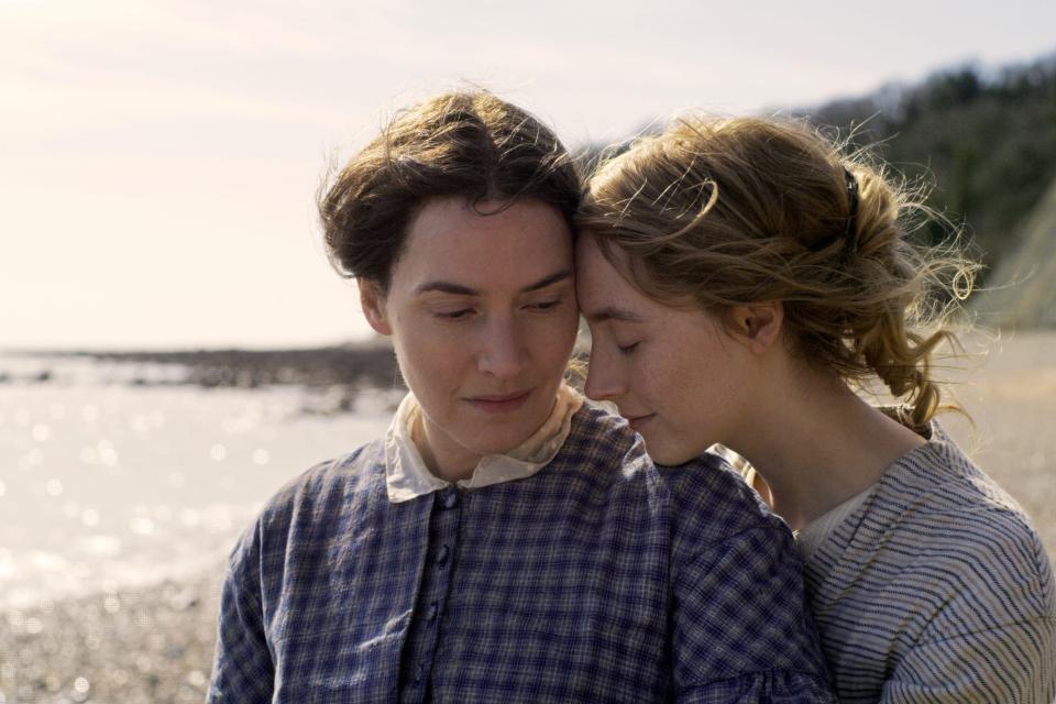 Kate Winslet and Saoirse Ronan in the film, Ammonite, which told the story of fossil hunter, Mary Anning.