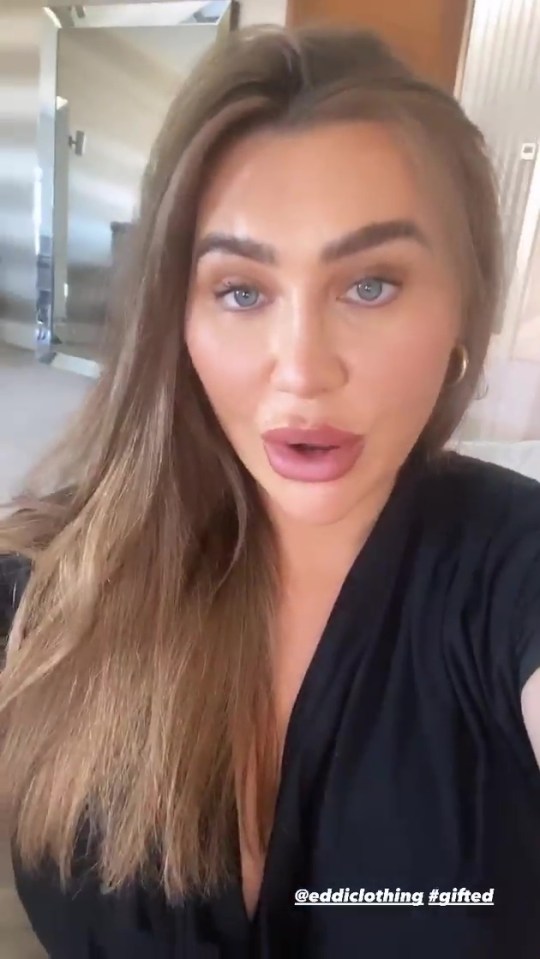 Pregnant Lauren Goodger revealed her lips have swollen while she's expecting