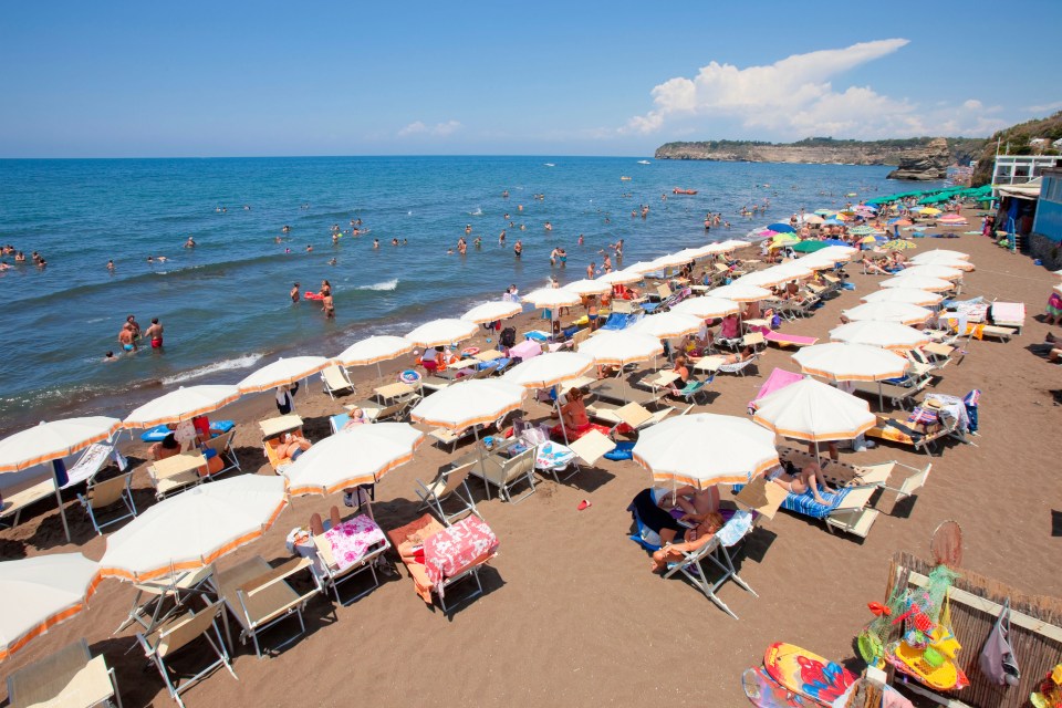 Tourist hotspots such as Spain and Italy could be opened up to Brits at the end of June (Pictured is the coast of Campania, Italy)