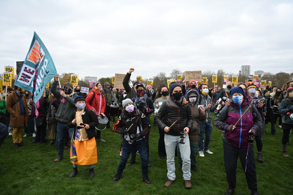 More protesters in Hyde Park in London as thousands join forces across the country