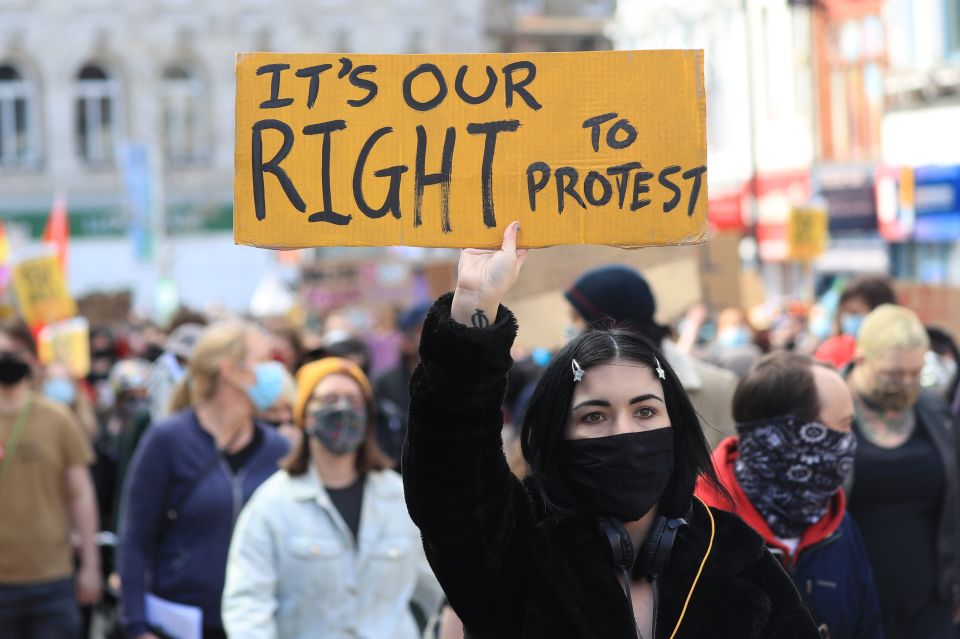 Hundreds came together in Liverpool to protest against the policing legislation