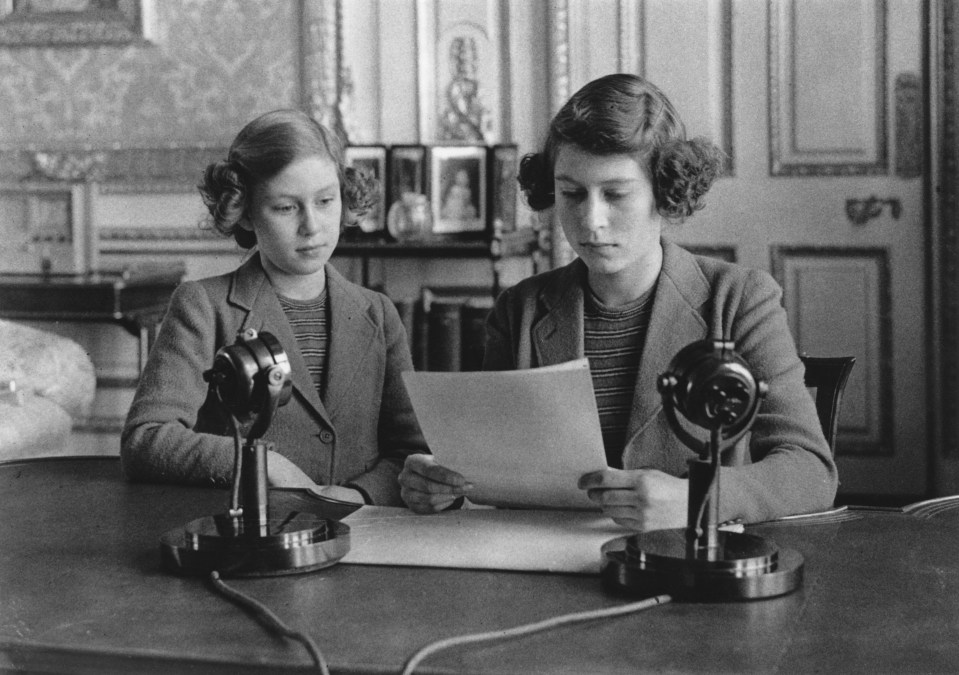 On October 13, 1940, Elizabeth made her first radio broadcast, joined by sister Margaret, with a scripted message for youngsters living abroad in WW2