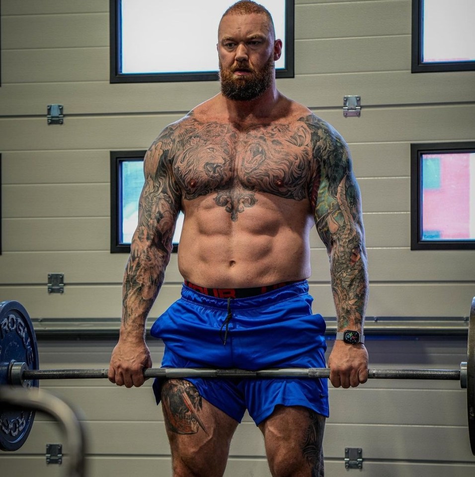 Hafthor Bjornsson is looking ripped as he prepares for the September bout