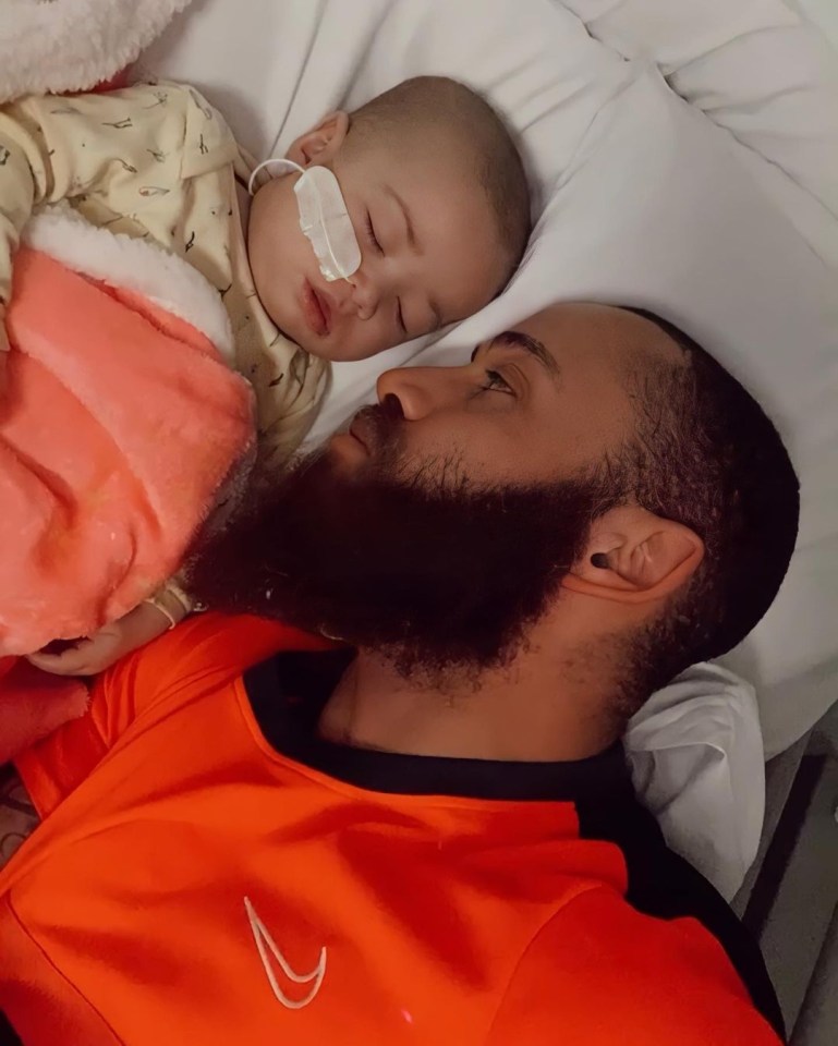 On Thursday, Ashley and his girlfriend were told the devastating news their eight-month-old daughter could have just days to live