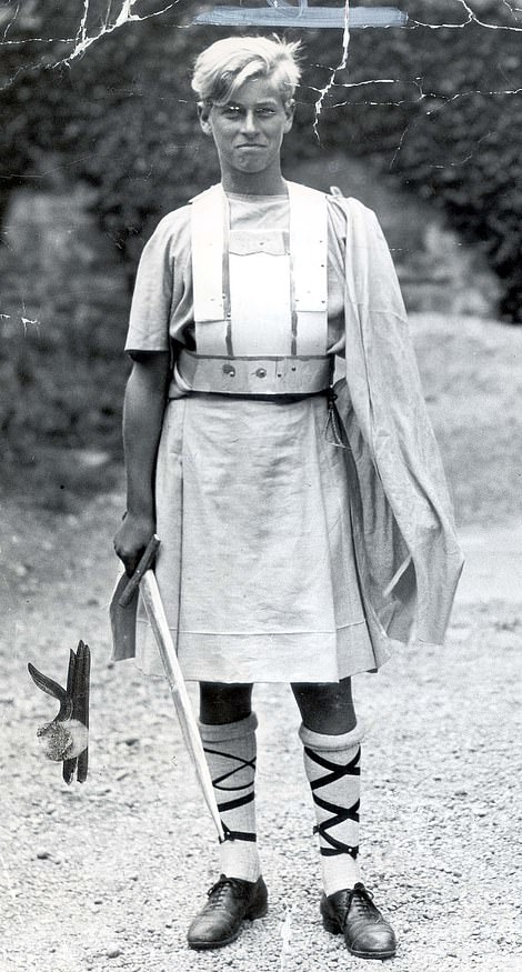 Philip taking part in a production of Macbeth while at Gordonstoun