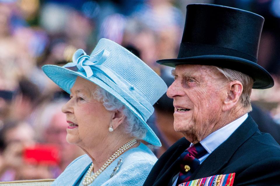 The Royal Family quoted the Queen in a tweet which read 'He has, quite simply, been my strength and stay all these years'