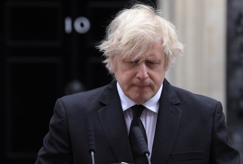 Boris Johnson yesterday paid tribute to the Duke outside No10