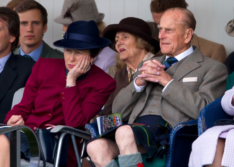 Princess Anne, The Princess Royal and Prince Philip, Duke of Edinburgh at the 2012 Braemar Highland Gathering