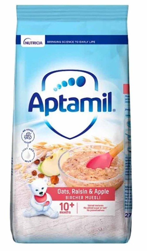 This baby muesli by Aptamil is being recalled over fears that toddlers can choke on the ingredients