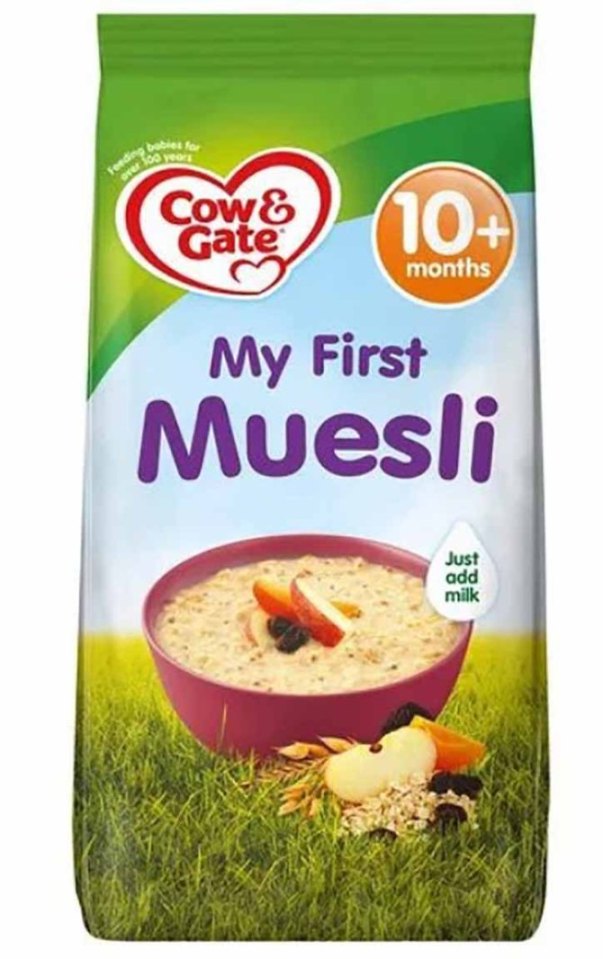 The recall also applies to this muesli pack by Cow & Gate