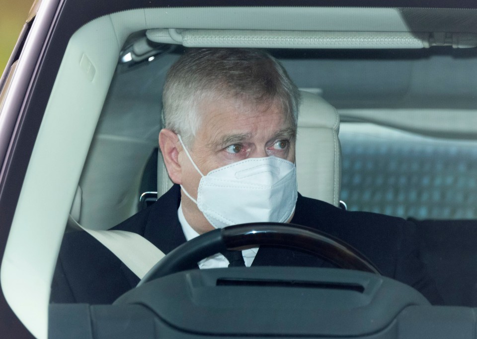 Prince Andrew pictured on route to Windsor Castle