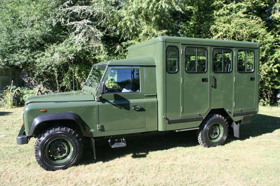 The Land Rover will be a modified Defender 130 Gun Bus that was commissioned in 2005