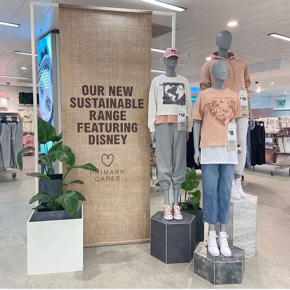 Primark's Disney range has gone sustainable, as shown in this snap from Liverpool city centre