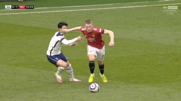 Son was involved in a controversial VAR incident that saw United have a goal chalked off