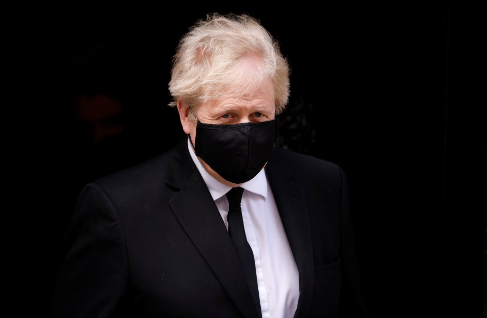 Mr Johnson still sported his long blonde locks today - but after a bit of a tidy up