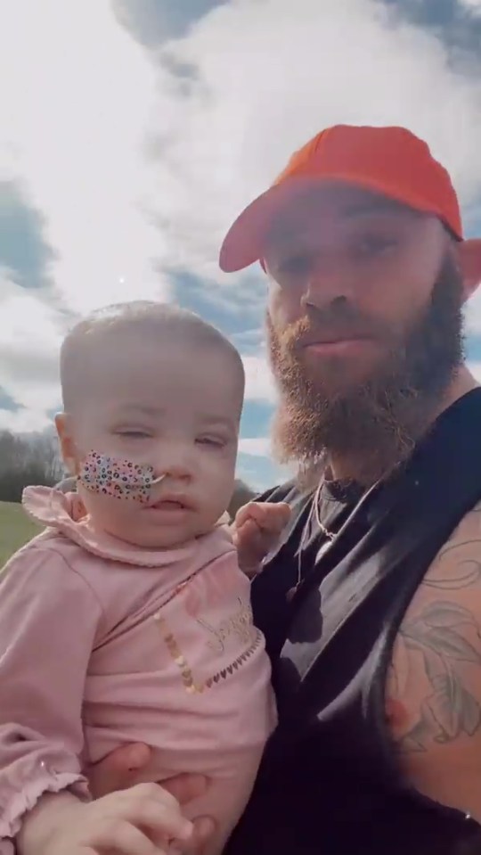 Ashley has documented his daughter's illness on social media over the past six months