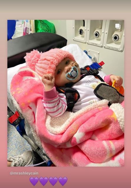 Azaylia has been in and out of hospital for blood transfusions since returning home