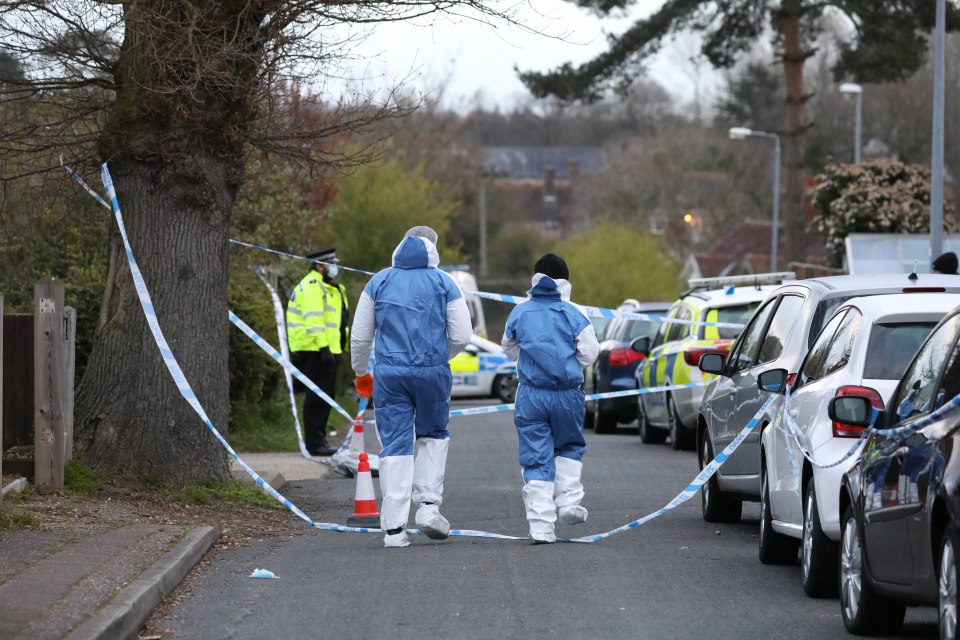 Forensic officers on the scene