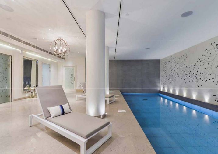 A swimming pool is another of the home's standout features