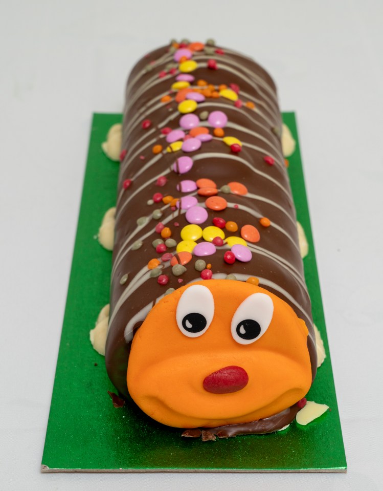 Curly's orange face is a bit creepy and his sprinkles make him look unwell