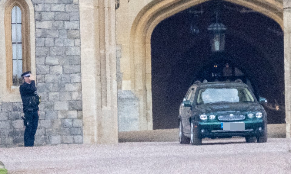 The Queen drove to Frogmore to walk her dogs