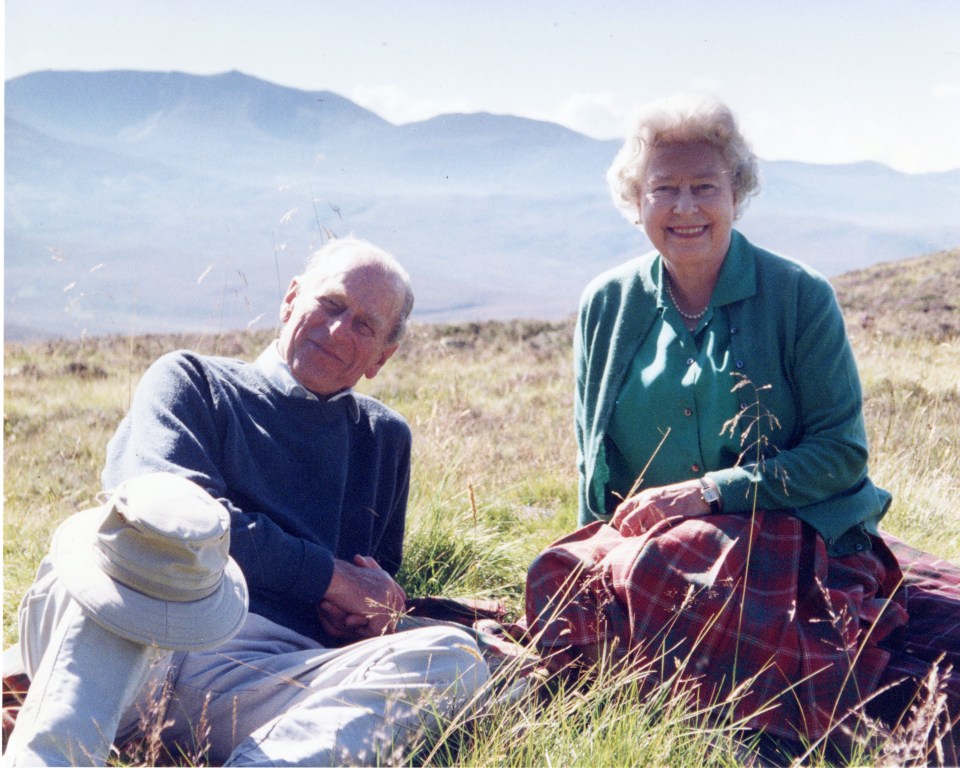 The Queen pictured with her beloved husband in a candid shot