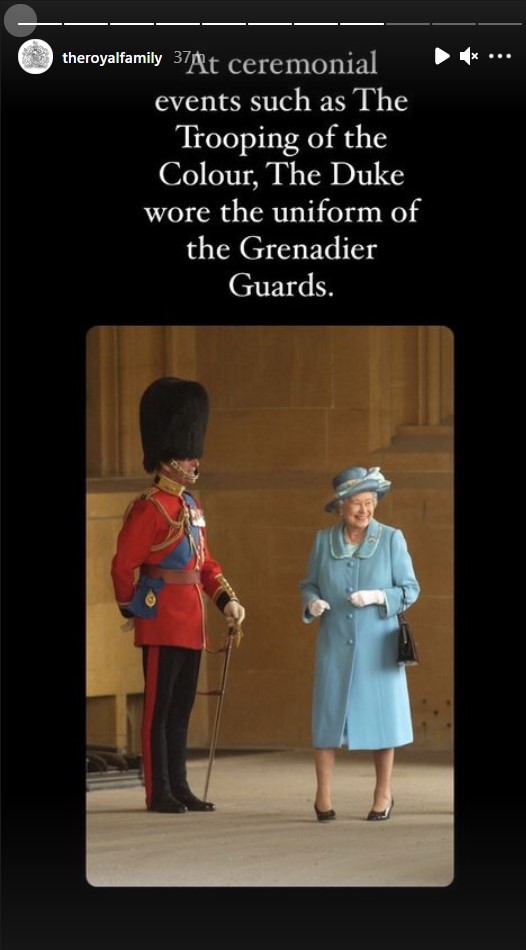 This photo of Prince Philip in Grenadier Guard uniform was taken outside Windsor Castle in 2003