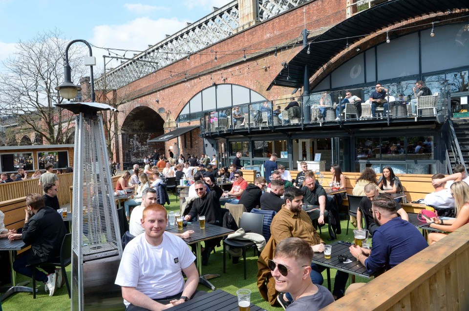 Deansgate Locks were packed with Saturday punters in Manchester