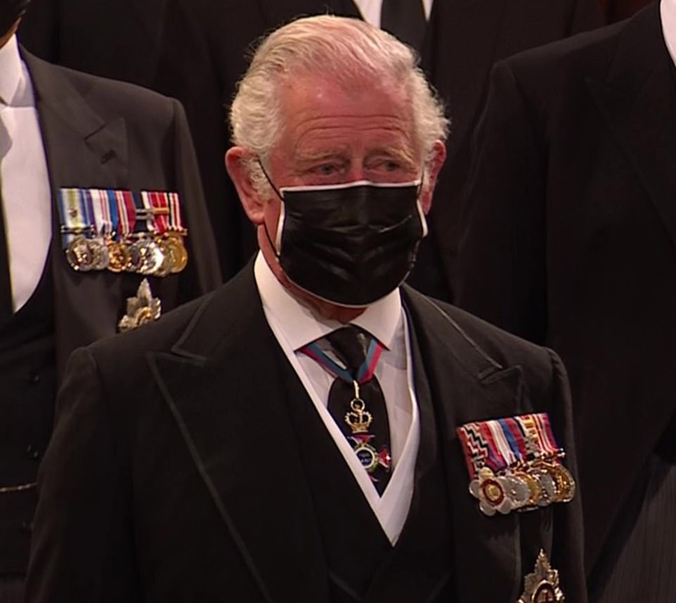 Prince Philip appeared full of sorrow today