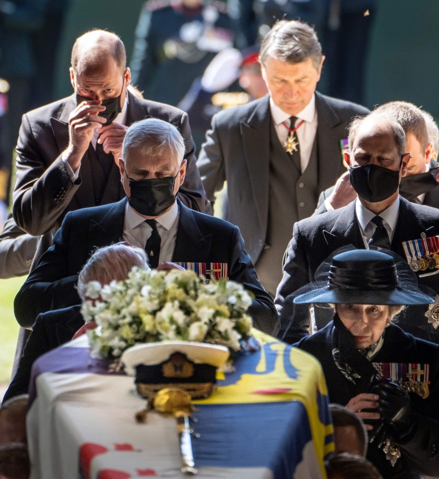 The Duke of York walked behind his father’s coffin on Saturday